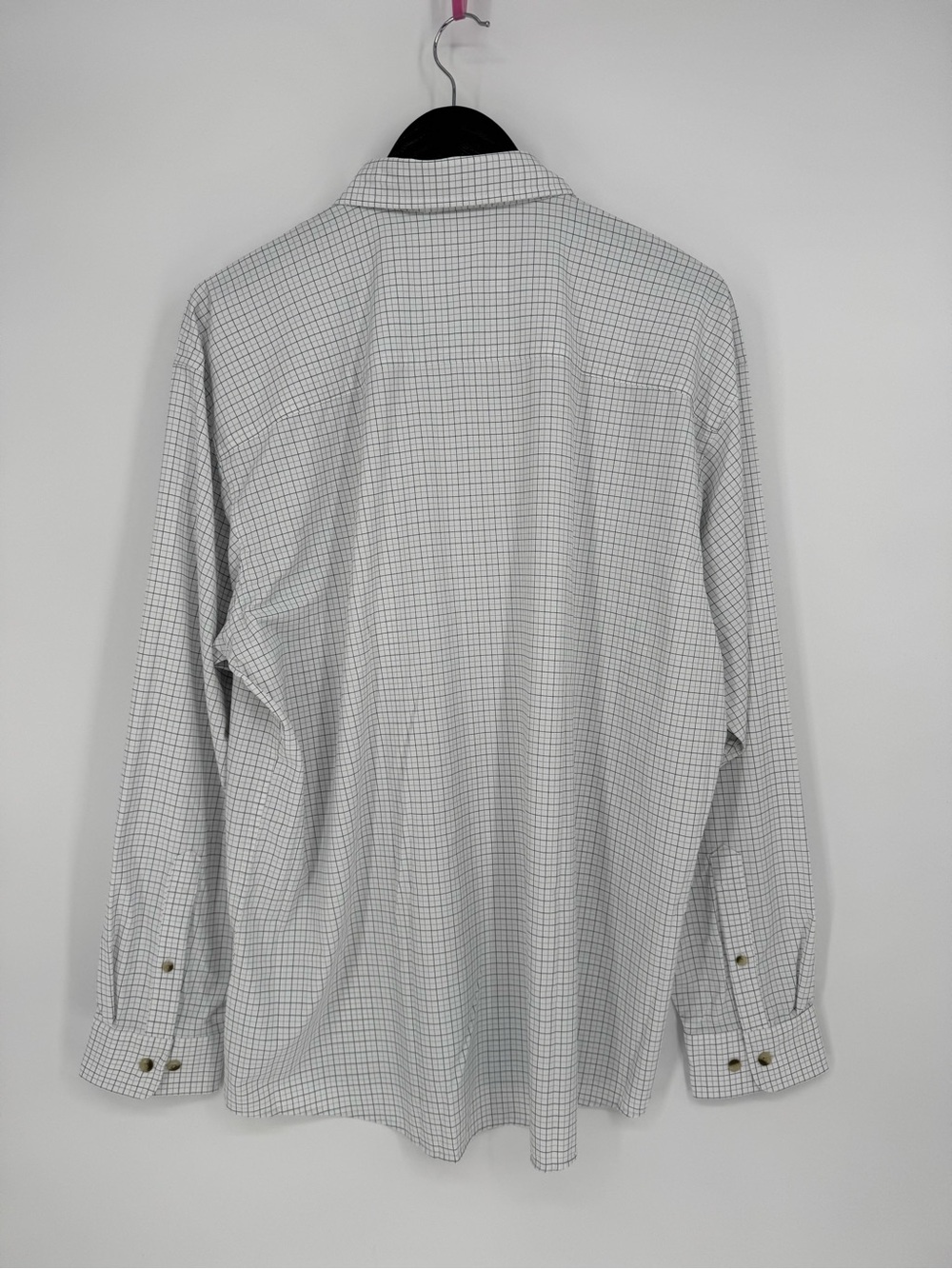 Poncho The Palmetto Long Sleeve Shirt Double Blue Check Plaid Large Ultra-Lite - Picture 3 of 13